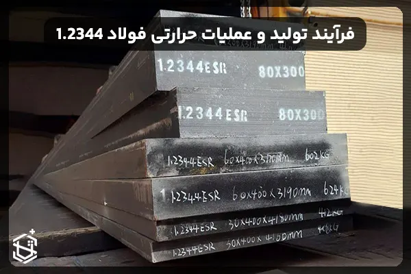 فرآیند تولید و عملیات حرارتی فولاد 1.2344