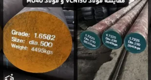مقایسه فولاد VCN150 و فولاد MO40