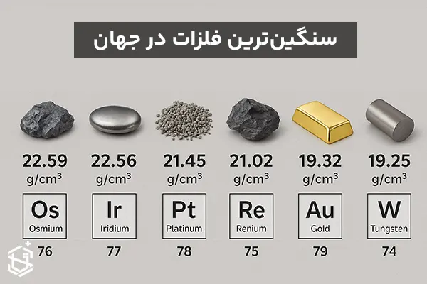 سنگین‌ترین فلزات در جهان