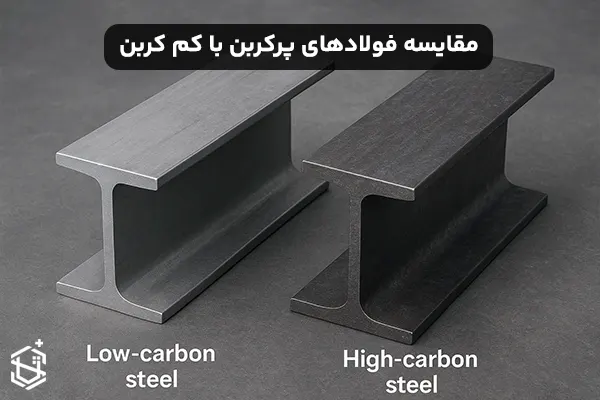 مقایسه فولادهای پرکربن با فولادهای کم کربن