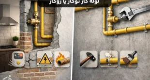 لوله کشی گاز توکار بهتر است یا روکار؟