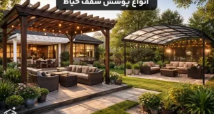 انواع پوشش سقف حیاط