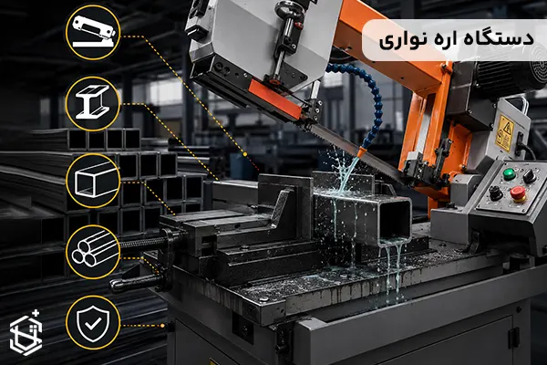 آشنایی با دستگاه اره نواری و نحوه برش فولاد